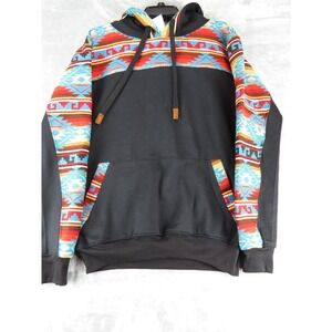 Native Creations Hand Made Cotton Wool Aztec Tribal Hoodie Sweatshirt Medium